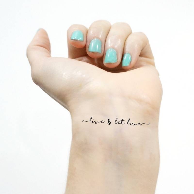 Temporäre Tattoo Frauen, Leben Und Lassen | 3Er Set von StudioMelitta