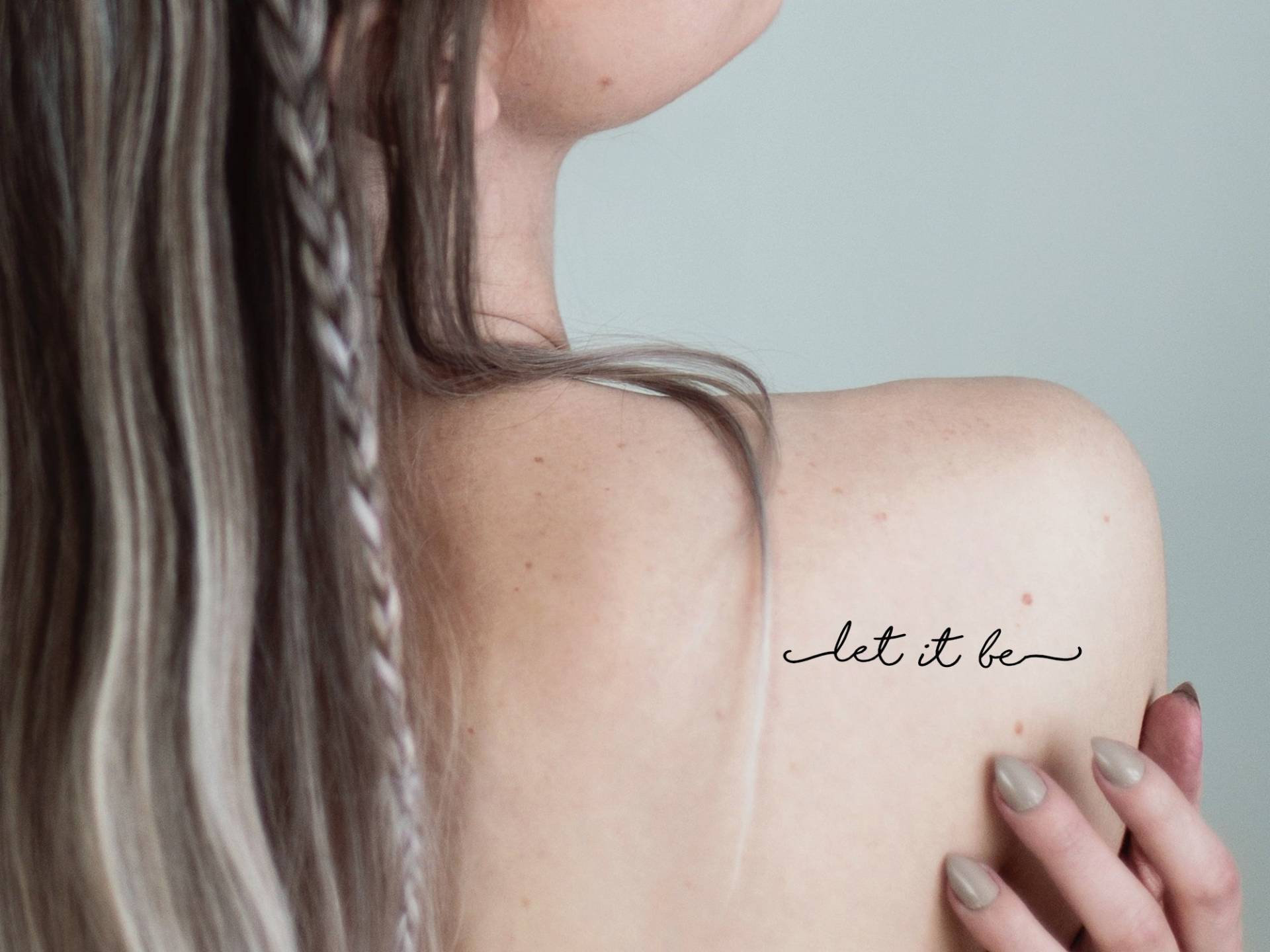 Temporäre Tattoo Frauen, Let It Be | 3Er Set von StudioMelitta