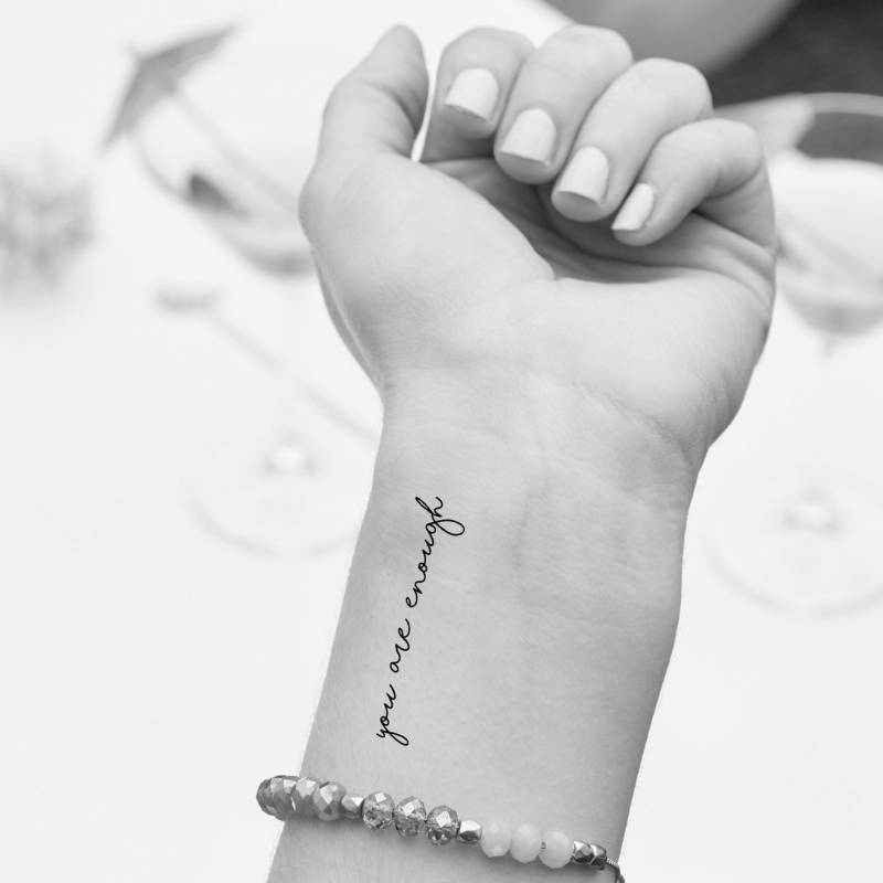 Temporäres Tattoo Frauen, Du Bist Genug | 3Er Set von StudioMelitta