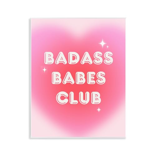 Stupell Industries Bad*ss Babes Club Wandschild, Kunstdesign von House of Lulu, 28,9 x 35,6 cm von Stupell Industries