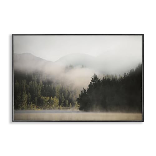 Stupell Industries Carol Robinson Giclée-Wandkunst, Motiv: Rolling Fog Woodland View, gerahmt, 76,2 x 50,8 cm, Schwarz von Stupell Industries