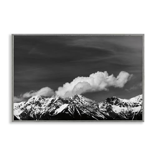 Stupell Industries Deborah Revell, Giclée-Wandkunst, gerahmt, Dolomiten mit Wolken, 61 x 40 cm, Grau von Stupell Industries