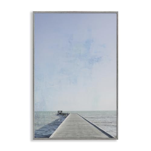 Stupell Industries Deborah Revell, Giclée-Wandkunst, gerahmt, Motiv: Beruhigender Pier in Distanz, Grau, 40,6 x 61 cm von Stupell Industries