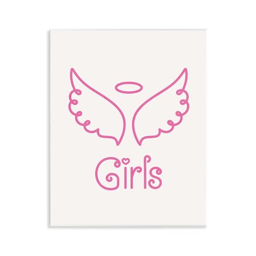 Stupell Industries Nataly White Wandschild, Motiv Minimal Angel Girls, 28,9 x 35,6 cm von Stupell Industries