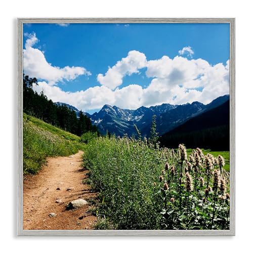 Stupell Industries Wandkunst, Motiv: Lovely Path with Clouds, gerahmt, Giclée-Wandkunst, Design von Anna Coppel, grau, gerahmt, 61 x 61 cm von Stupell Industries