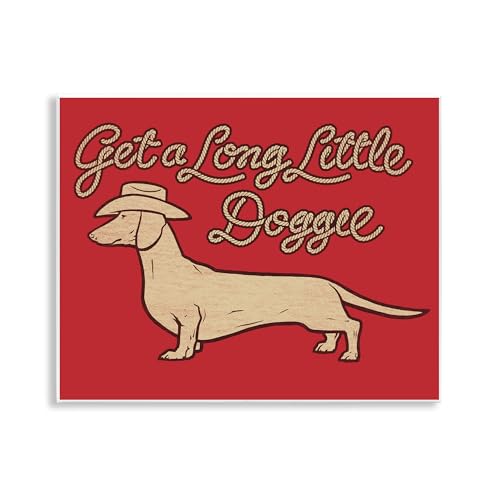 Stupell Industries Wandschild Long Little Doggie, Kunstdesign von Jedco Brands, Inc., 35,6 x 28,9 cm von Stupell Industries