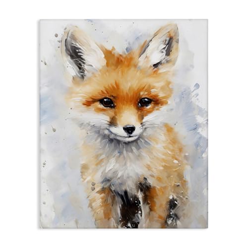 Stupell Industries Woodland Nursery Fox Leinwandbild, Design von Franklyn Gregory, 40,6 x 50,8 cm von Stupell Industries