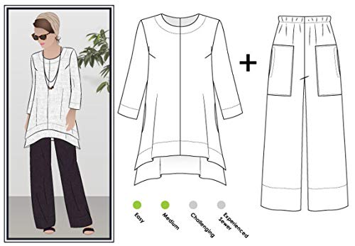 ARC Style Schnittmuster – Gänseblümchen-Designer-Hose und Tunika-Outfit (Größen 46–30) von Style Arc