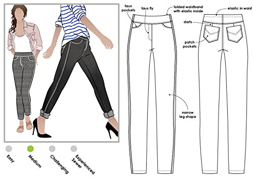 Style Arc Sewing Pattern - Georgie Stretch Woven Jean (Sizes 04-16) von Style Arc