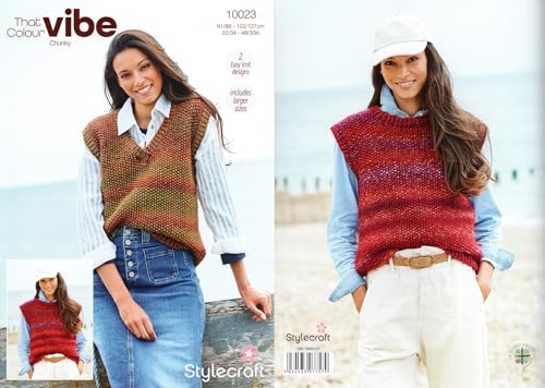 Stylecraft Vibe Chunky Strickmuster – 10023 Damen-Tank-Tops von Stylecraft