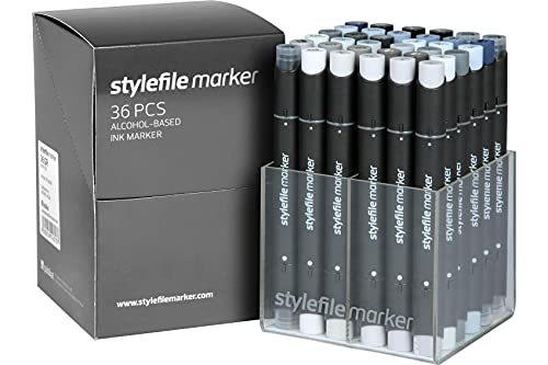 Stylefile SFS36GR Marker, 36er Set Grau von Stylefile