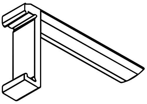 Clips Für Premium Paneelwagen mit den Maßen 25x2,5mm | Farbe weiß | zum Aufklipsen auf das Paneelwagenprofil (Mitnehmer) (2 Stück) von Stylelex