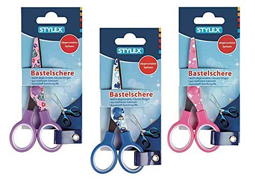 STYLEX 42716 Design-Bastelschere, Edelstahl, 17 x 8.5 x 0,9 cm, sortiert von Stylex