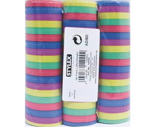 Stylex 14000 - Luftschlangen, 4 m, 3 Stück Stylex 14000 - Luftschlangen, 4 m, 3 Stück von Stylex