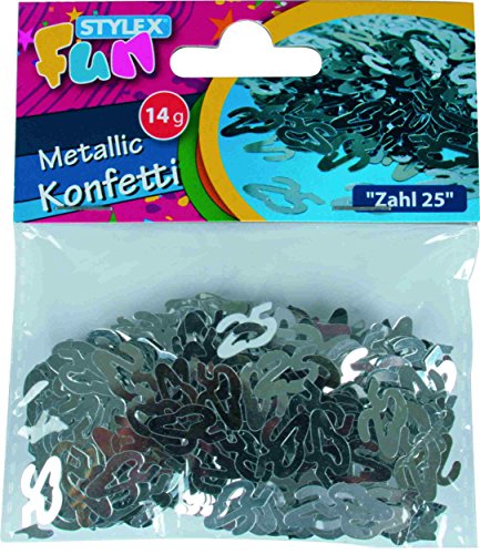 Stylex 14084 - Konfetti, "Zahl 25", 14 g, metallic silber Stylex 14084 - Konfetti, "Zahl 25", 14 g, metallic silber von Stylex