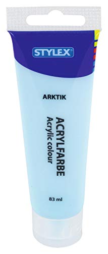 Stylex 28764 - Acrylfarbe auf Wasserbasis, 83 ml Tube in pastellblau, matt, hohe Deck- und Farbkraft, lichtbeständig, schnelltrocknend und wasserfest von Stylex