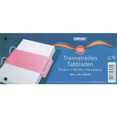 Stylex Trennstreifen 100er Packung, 10,5 x 24 cm, 190 g/m², gelb, A5, 3 Löcher von Stylex