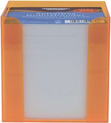 Zettelbox, 96 x 96 x 96 mm, mit weißem Papier von Stylex