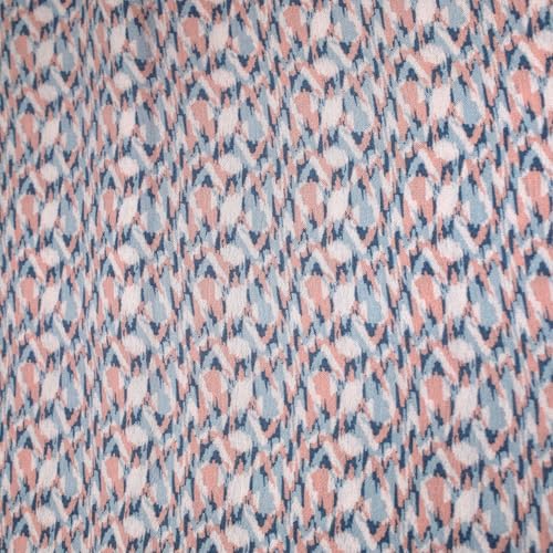 Stylish FABRIC 124,5 cm breit, bedruckter Krepon-Stoff, 100% Viskose, nicht gedehnt, 125 g/m², leichtes, weiches und atmungsaktives Material für Kleider, Schals und Nähprojekte, Blaue Koralle, 2 Stylish FABRIC 124,5 cm breit, bedruckter Krepon-Stoff, 100% Viskose, nicht gedehnt, 125 g/m², leichtes, weiches und atmungsaktives Material für Kleider, Schals und Nähprojekte, Blaue Koralle, 2 von Stylish FABRIC