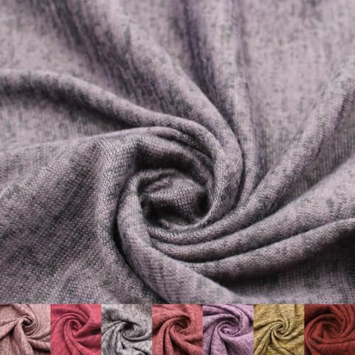 Stylish FABRIC 152,4 cm breiter Polyester-Spandex-Hacci-Melange-Strickstoff, Meterware zum Nähen, Bekleidung, Vorhänge, Stirnbänder, Dekorationen, Schule und DIY-Projekte, 4,5 m von Stylish FABRIC