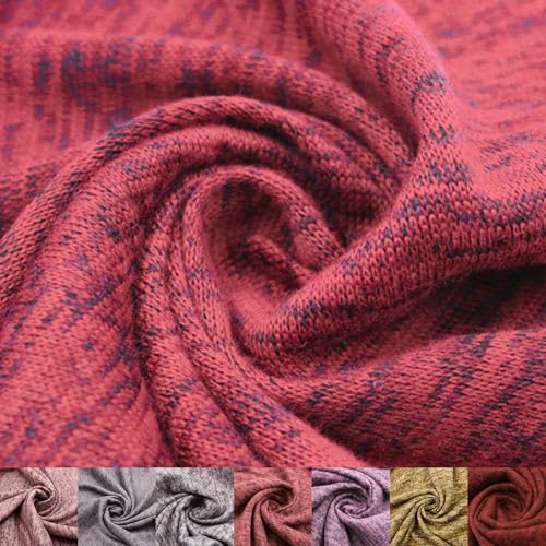 Stylish FABRIC 152,4 cm breiter Polyester-Spandex-Hacci-Melange-Strickstoff, Meterware zum Nähen, Bekleidung, Vorhänge, Stirnbänder, Dekorationen, Schule und DIY-Projekte, 9,1 m von Stylish FABRIC