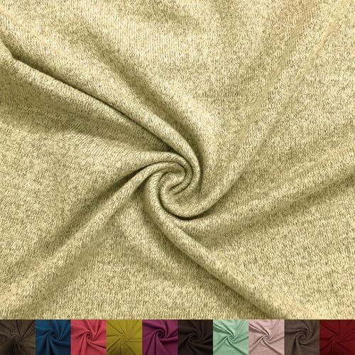 Stylish FABRIC 152,4 cm breiter Polyester-Spandex-Hacci-Strickstoff, Meterware zum Nähen, Bekleidung, Vorhänge, Stirnbänder, Dekorationen, Schule und DIY-Projekte, Banane, 91 cm von Stylish FABRIC