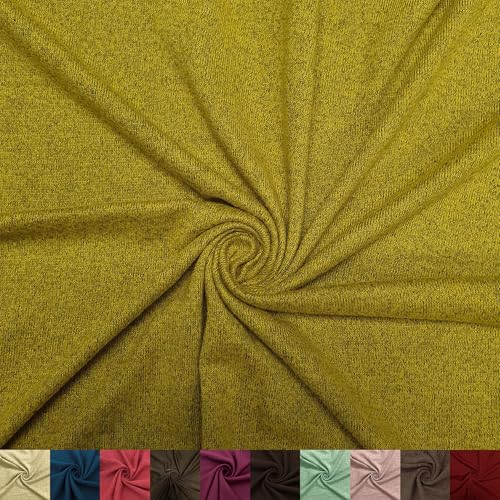 Stylish FABRIC 152,4 cm breiter Polyester-Spandex-Hacci-Strickstoff, Meterware zum Nähen, Bekleidung, Vorhänge, Stirnbänder, Dekorationen, Schule und DIY-Projekte, Hellgelb, 91 cm von Stylish FABRIC