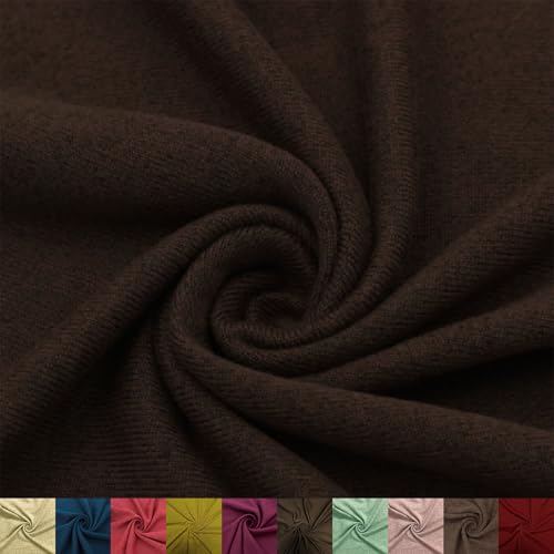 Stylish FABRIC 152,4 cm breiter Polyester-Spandex-Hacci-Strickstoff, Meterware zum Nähen, Bekleidung, Vorhänge, Stirnbänder, Dekorationen, Schule und DIY-Projekte, Schokolade, 2 Meter von Stylish FABRIC