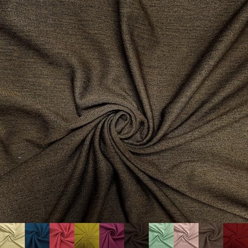 Stylish FABRIC 152,4 cm breiter Polyester-Spandex-Hacci-Strickstoff, gebürsteter Strickstoff, Meterware zum Nähen, Bekleidung, Vorhänge, Stirnbänder, Dekorationen, Schule und DIY-Projekte, Coco 2 von Stylish FABRIC