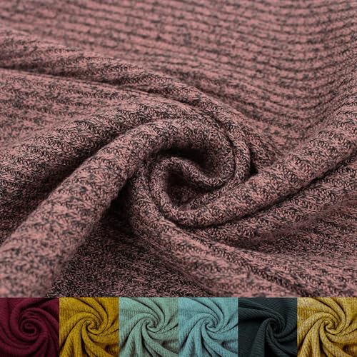 Stylish FABRIC 152,4 cm breiter Rayon-Polyester-Spandex-2 Hacci-Rippenstoff, gebürsteter Stoff, Meterware zum Nähen, Bekleidung, Vorhänge, Stirnbänder, Dekorationen, Schule und Heimwerker, von Stylish FABRIC