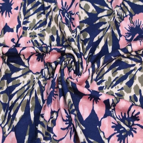 Stylish FABRIC 152,4 cm breiter Viskose-Elastan-bedruckter Jersey-Stretch-Strickstoff, Meterware für Bekleidung, Kleidung, Stirnbänder, Accessoires, Dekorationen, Mutterschaft und DIY-Projekte, von Stylish FABRIC