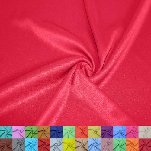 Stylish FABRIC 152,4 cm breites Interlock-Futter aus 100% Polyester, leichter Strickstoff von The Yard, für Bekleidung, Kleidung, Schulprojekte, Partydekorationen, Vorhänge und Heimwerker, Weinrot von Stylish FABRIC