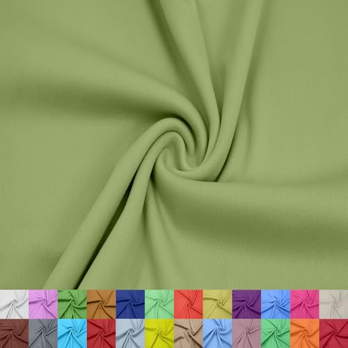 Stylish FABRIC 152,4 cm breites Interlock-Futter aus 100% Polyester, leichter Strickstoff von The Yard, für Bekleidung, Schulprojekte, Partydekorationen, Vorhänge und Heimwerker, Grün #201, 2 m von Stylish FABRIC