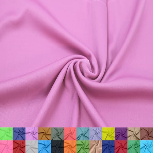 Stylish FABRIC 2-Wege-Stretch-Polyester-Interlock-Strickfutter, 147 cm / 152,4 cm, leichter Stoff, DIY-Projekte, Fuchsia #039, 2,7 m von Stylish FABRIC