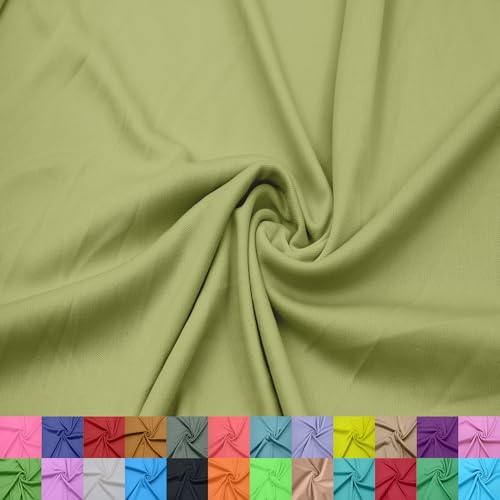 Stylish FABRIC 2-Wege-Stretch-Polyester-Interlock-Strickfutter, 147 cm / 152,4 cm, leichter Stoff, DIY-Projekte, helles Farn #126, 2,7 m von Stylish FABRIC