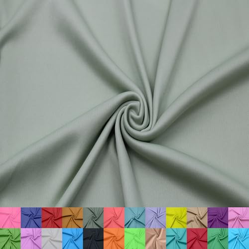 Stylish FABRIC 2-Wege-Stretch-Polyester-Interlock-Strickfutter, 147 cm / 152,4 cm, leichter Stoff, DIY-Projekte, helles Farn Nr. 120, 2,7 m von Stylish FABRIC