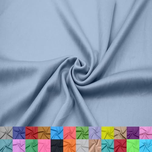 Stylish FABRIC 2-Wege-Stretch-Polyester-Interlock-Strickfutter, 147 cm / 152,4 cm, leichter Stoff, DIY-Projekte, mittelblau #068, 2,7 m von Stylish FABRIC