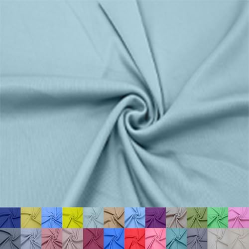 Stylish FABRIC 2-Wege-Stretch-Polyester-Interlock-Strickfutter, 147 cm / 152,4 cm, leichter Stoff/DIY-Projekte, Washed Blue #087, 9,1 m von Stylish FABRIC