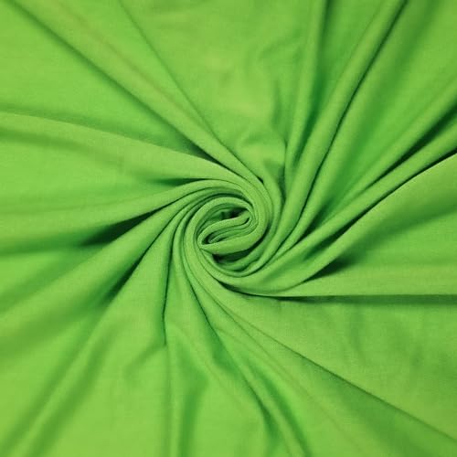 Stylish FABRIC Einfarbiger Viskose-Elastan-Strickstoff, 4-Wege-Stretch (200 g/m²), DIY-Projekte, Kiwi, 2,7 m von Stylish FABRIC