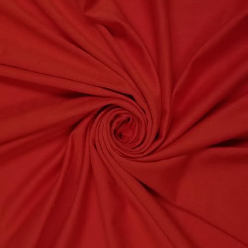Stylish FABRIC Einfarbiger Viskose-Elastan-Strickstoff, 4-Wege-Stretch (200 g/m²), DIY-Projekte, Rot, Purpurrot, 91 cm von Stylish FABRIC