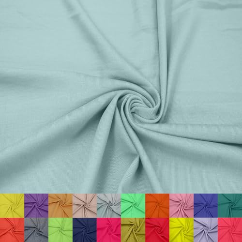 Stylish FABRIC Rayon Spandex schwerer Jersey-Strickstoff, 4-Wege-Stretch (200 g/m²), Mutterschaft/Hintergrund/DIY-Projekte, grünes Minze, helles 91 cm von Stylish FABRIC