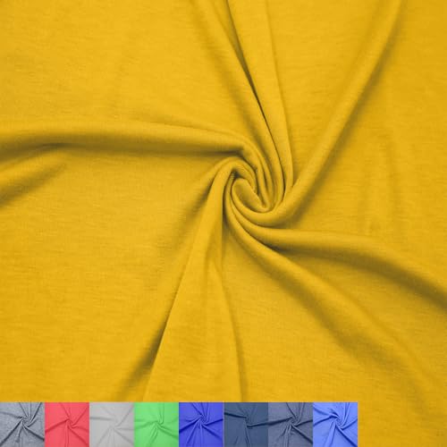 Stylish FABRIC SF-400-MUSTARD-10 Rayon Knit (155GSM) -Clothing/Apparel, Home/DIY Fabric Polyester-Viskose-Spandex-Jersey-Strickstoff (155 g/m²), 87, 10, 3% Elastan, Limettengrün/Neon, 10 Yards von Stylish FABRIC