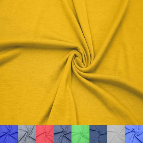 Stylish FABRIC SF-400-MUSTARD-2 Rayon Knit (155GSM) -Clothing/Apparel, Home/DIY Fabric Polyester-Viskose-Spandex-Jersey-Strickstoff (155 g/m²), 87, 10, 3% Elastan, Limettengrün/Neon, 2 Yards von Stylish FABRIC