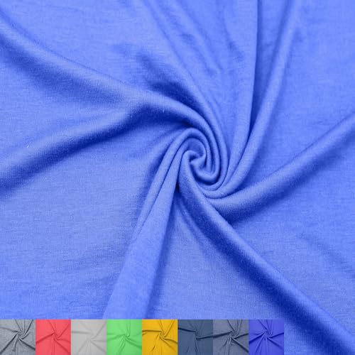 Stylish FABRIC SF-400-ROYAL-M101-1 Rayon Knit (155GSM) -Clothing/Apparel, Home/DIY Fabric Polyester-Viskose-Spandex-Jersey-Strickstoff (155 g/m²), 87, 10, 3% Elastan, Königlich (Royal), 1 Yard von Stylish FABRIC