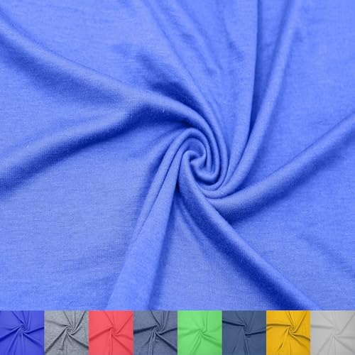 Stylish FABRIC SF-400-ROYAL-M101-2 Rayon Knit (155GSM) -Clothing/Apparel, Home/DIY Fabric Polyester-Viskose-Spandex-Jersey-Strickstoff (155 g/m²), 87, 10, 3% Elastan, Königlich (Royal), 2 Yards von Stylish FABRIC