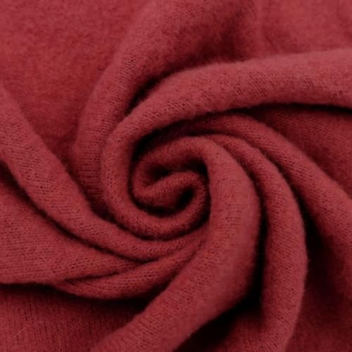 Stylish FABRIC SF-495-BRICK-PALE-3 Rayon Jersey with Merino-like Wool Brush /2-Way Stretch/Knit, Apparel Fabric Polyester, Viskose, Spandex, gebürsteter Hacci-Stoff, Ziegelblass, 3 Yards von Stylish FABRIC