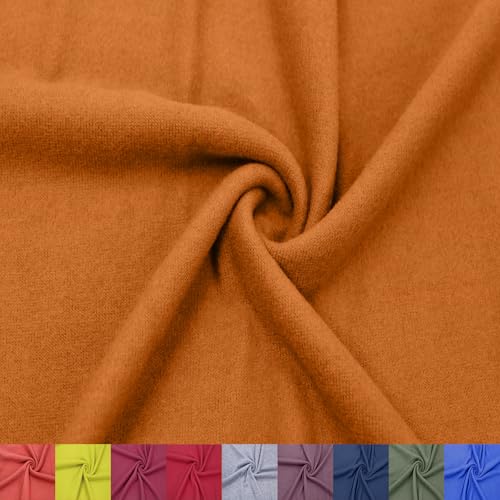 Stylish FABRIC SF-495-COPPER-1 Rayon Jersey with Merino-like Wool Brush /2-Way Stretch/Knit, Apparel Fabric Polyester, Viskose, Spandex, gebürsteter Hacci-Stoff, Kupfer, 1 Yard von Stylish FABRIC