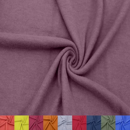 Stylish FABRIC SF-495-MAUVE-DK-3 Rayon Jersey with Merino-like Wool Brush /2-Way Stretch/Knit, Apparel Fabric Polyester, Viskose, Spandex, gebürsteter Hacci-Stoff, Malve Dark, 3 Yards von Stylish FABRIC