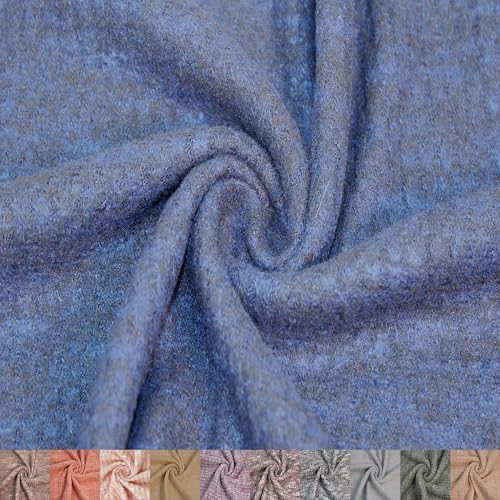 Stylish FABRIC The Yard-Bekleidung, 152,4 cm breiter Polyester-Elastan-Rayon-Stoff, gebürsteter Strickstoff, für Kleidung, Vorhänge, Stirnbänder, Dekorationen, Schule und DIY-Projekte, marineblau, von Stylish FABRIC