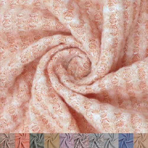 Stylish FABRIC The Yard-Bekleidung, 152,4 cm breiter Polyester-Elastan-Rayon-Stoff, gebürsteter Strickstoff, für Kleidung, Vorhänge, Stirnbänder, Dekorationen, Schule und DIY-Projekte, Korallenhelles von Stylish FABRIC